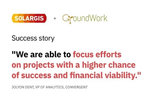 Solargis and GroundWork focus on projects with higher financial viability.